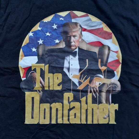 New XL - Trump The DonFather Black T-Shirt - Picture 2 of 4